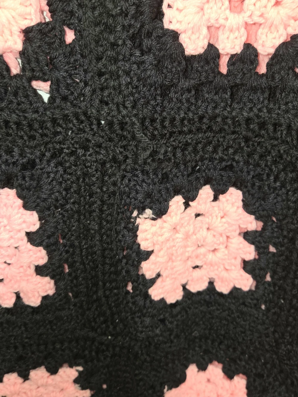 Handmade Vintage Granny Afghan Crochet Boho Throw Blanket 70” x 67” PLEASE READ.